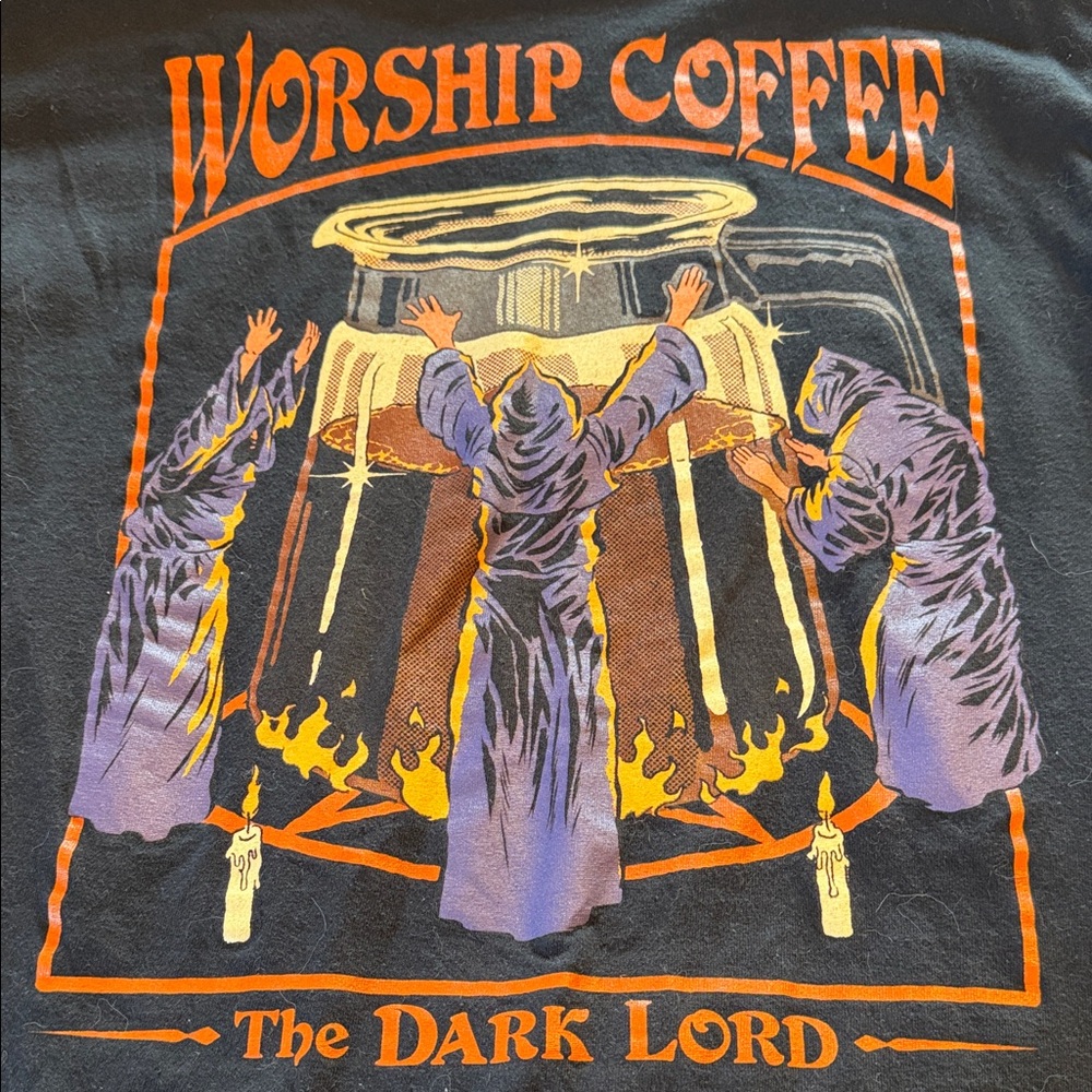 Black 'Worship Coffee' Graphic Tee - Picture 3 of 3